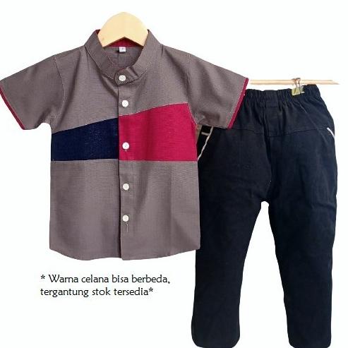 SETELAN KEMEJA ANAK LAKI LAKI 1-10 TAHUN BAJU ANAK COWOK