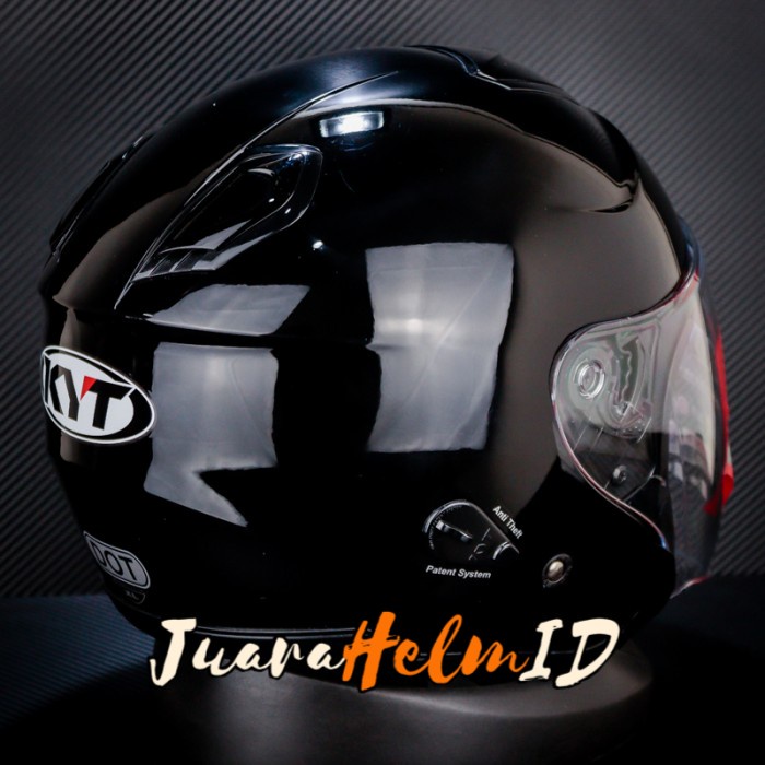 Kyt Helm Kyoto Solid / Black Glossy / Kyoto Half Face