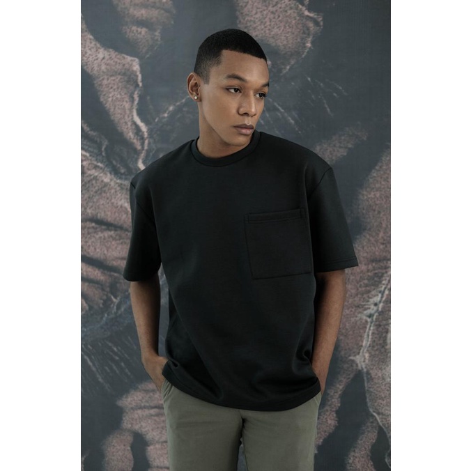 LARUSSO Molecule Oversize Pocket Tee - Jet Black