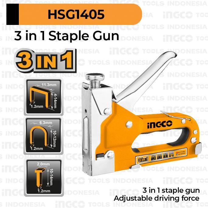 3-in-1 Staple Gun INGCO HSG1405 - Stapler Staples Steples Tembak Jok