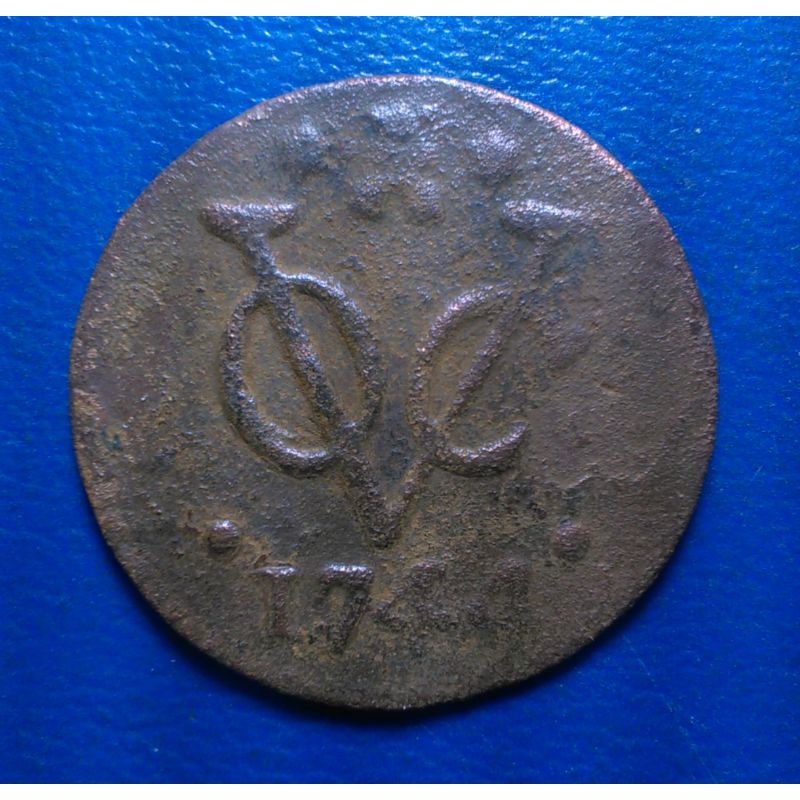 Koin VOC 1 Duit Zeeland 1744