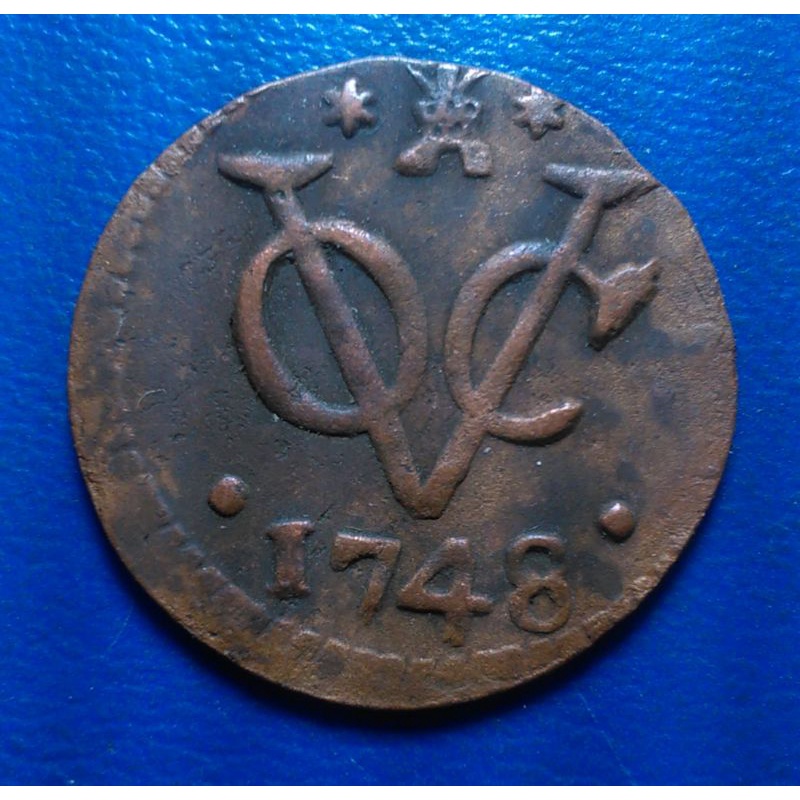 Koin VOC 1 Duit Zeeland 1748
