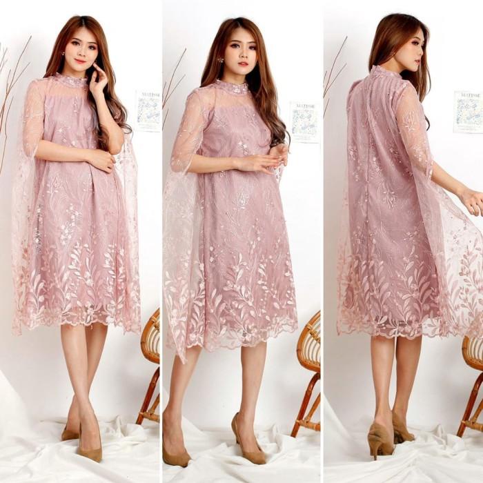 BISA COD - DRESS BRUKAT BAJU BROKAT PESTA WISUDA NATAL KONDANGAN GAUN BRIDESMAID