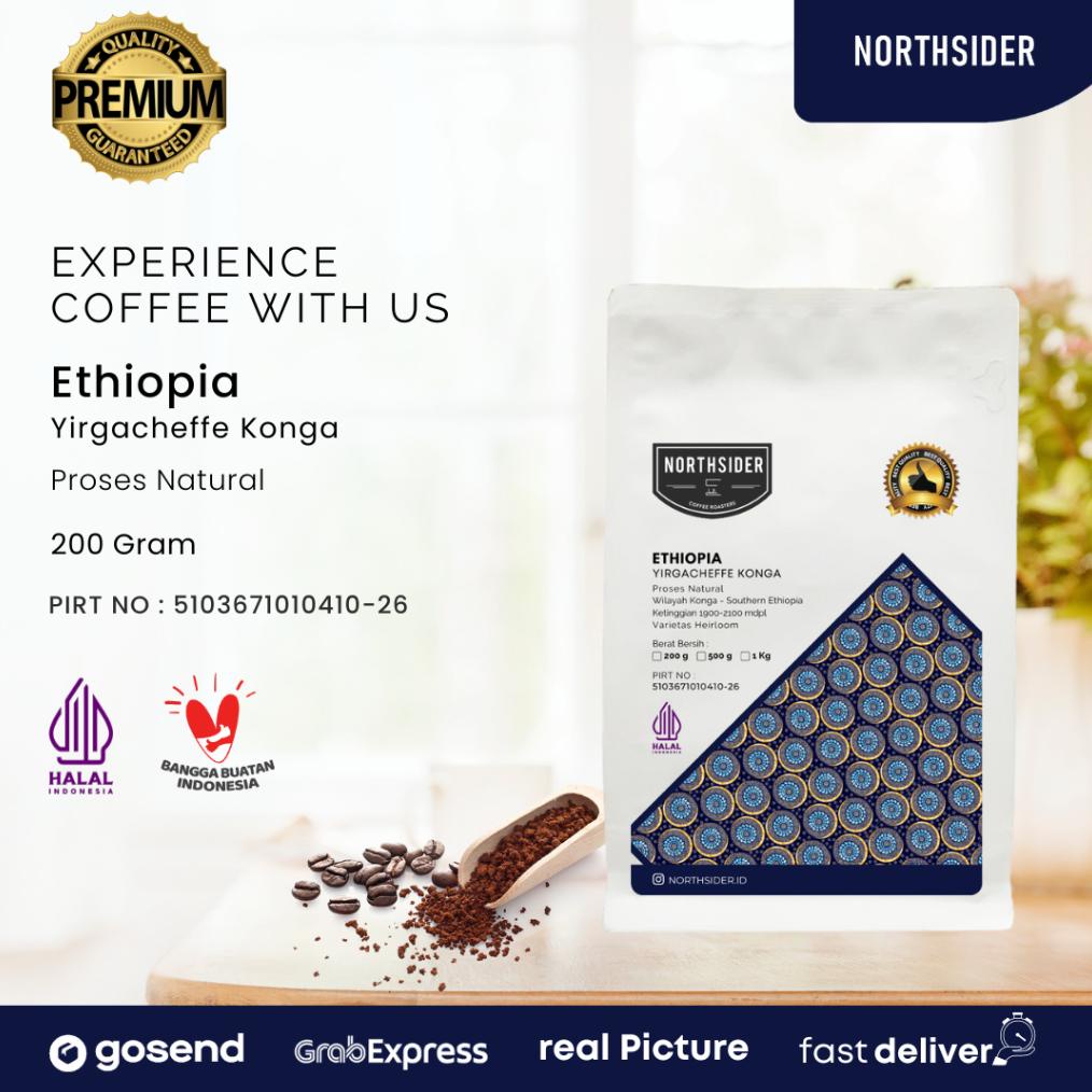 

Northsider Kopi Arabika Ethiopia Yirgacheffe Konga Natural coffee 200g