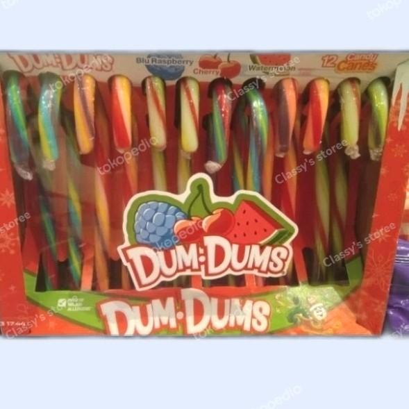 

Dum Dums Candy Canes 12/Blue Raspberry,Cherry & Watermelon 056