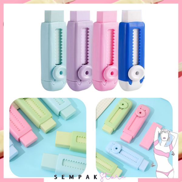 

SS Penghapus Pensil Dorong Warna Pastel Penghapus Mekanik Lucu Mechanical Eraser Push & Pull Retractable Perlengkapan Sekolah Anak Sliding Eraser Hapusan Mekanik Warna Lucu Tidak Meninggalkan Serpihan