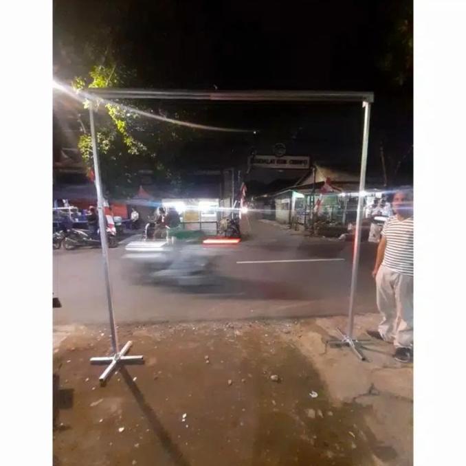 gawangan backdrop dekorasi dua layer