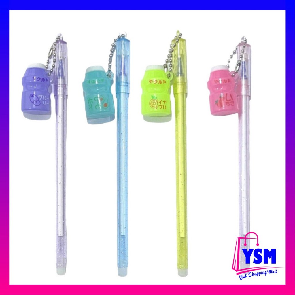 

YSM Pena Gantungan Botol Minuman Pulpen Lucu Gantungan Botol Blue Ink Gel Bisa di Hapus Bolpoin Tinta Gel Cair Erasable Pen Pulpen Gantungan Lucu