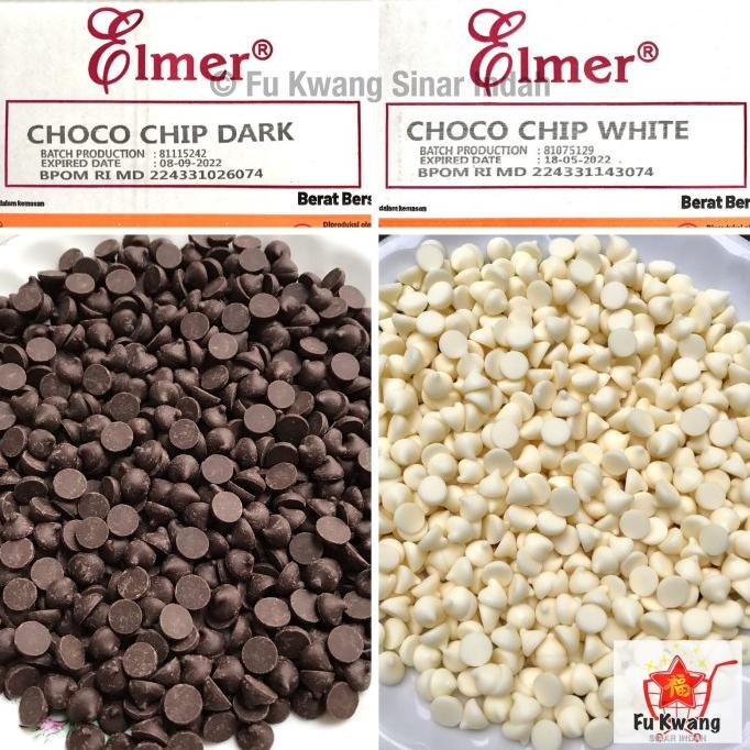 

------] Elmer Dark Choco Chips White Choco Chips 500 gram