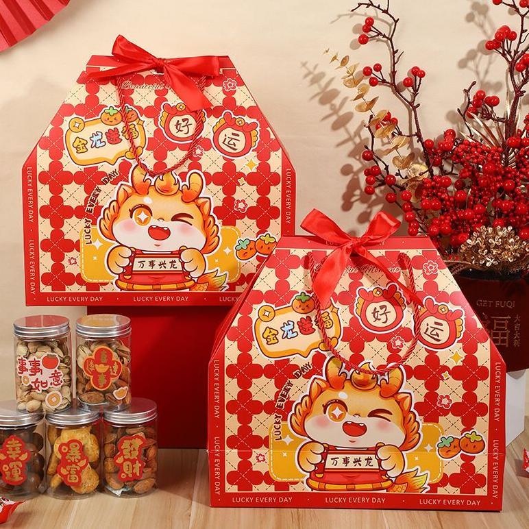 

Sale !! Tas Hampers Sincia Imlek Mewah Parcel Bag Toples Jar / Nian Kao/Cookies Cnypb-04 Terlaris