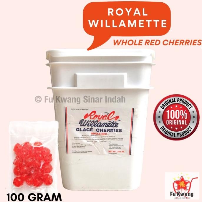 

=====] Ceri Merah Royal Willamette Red Cherry Cherries Tanpa Tangkai 100 gram