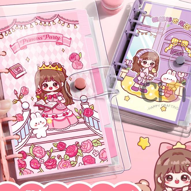 

Ready StoBuku Binder A6 Aesthetic Buku Tulis Kter Lucu Spiral Notebook Loose-Leaf Cute Korea Buku Catatan Pvc Spiral Notebook Diy Daily Planner