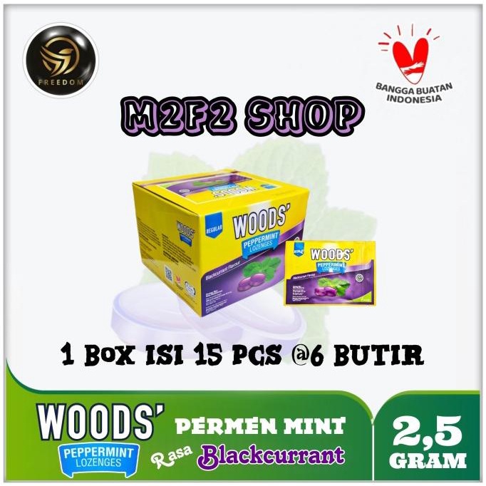 

Woods Peppermint Lozenges Blackcurrant Permen Mint - 15 Gr (1 Box)