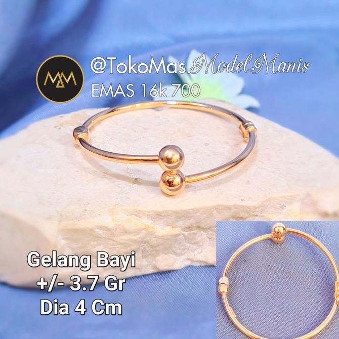 Gelang Anak/Bayi Tinju Emas Kuning 700 Kadar 16K Kualitas Premium