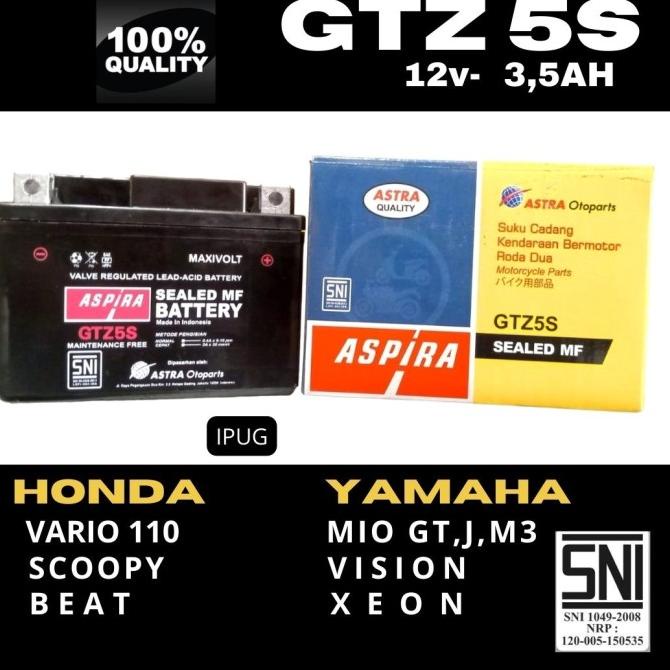 Aki Motor Vario 110 Karbu Aspira Astra Kering Kualitas Bagus