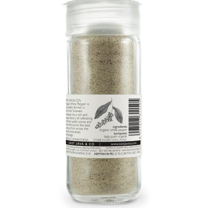 

East Java & Co Organic Ground White Pepper - 52G (Lada Putih Bubuk Organik)