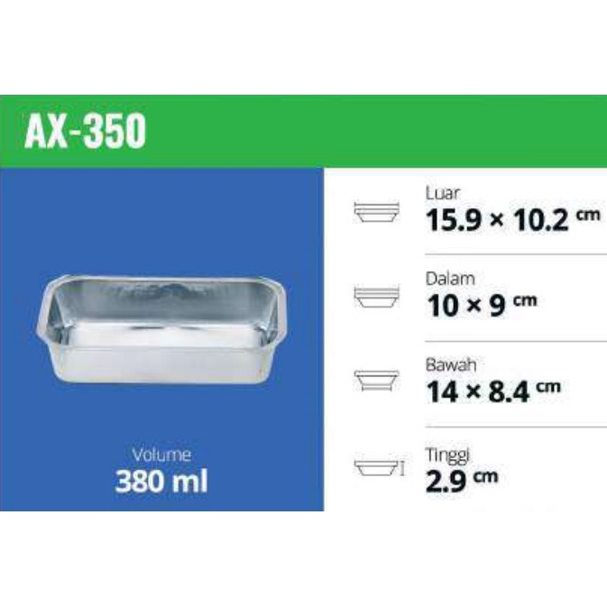 Aluminium Foil Cup Tray Ax 350 / Ax350