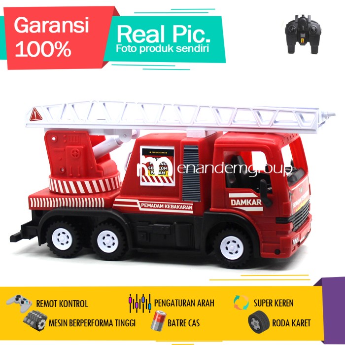 TERLARIS Mainan Mobil Remot Kontrol RC Truk Mobil Truk Pemadam Kebakaran Jumbo