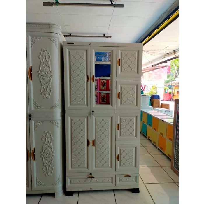 LEMARI PAKAIAN PLASTIK NAPOLLY MINIMALIS PUTIH MIDICAB-3408 BOGOR