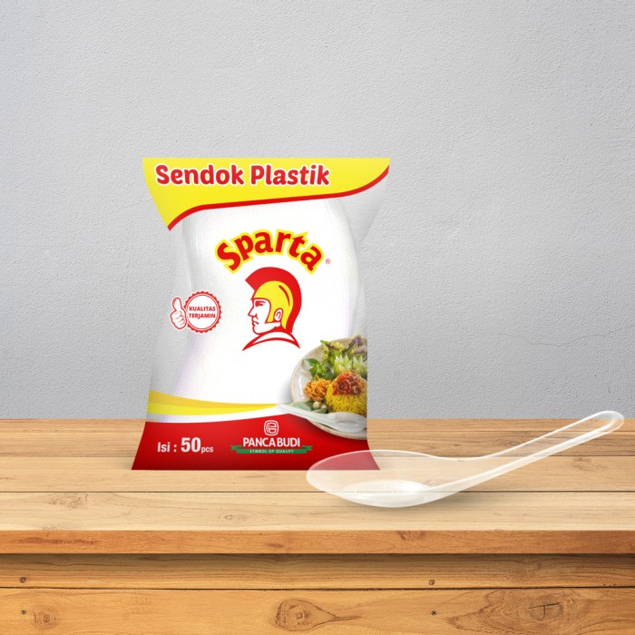 Sendok Plastik Sparta Isi 50 Pcs / Sendok Bebek Bening
