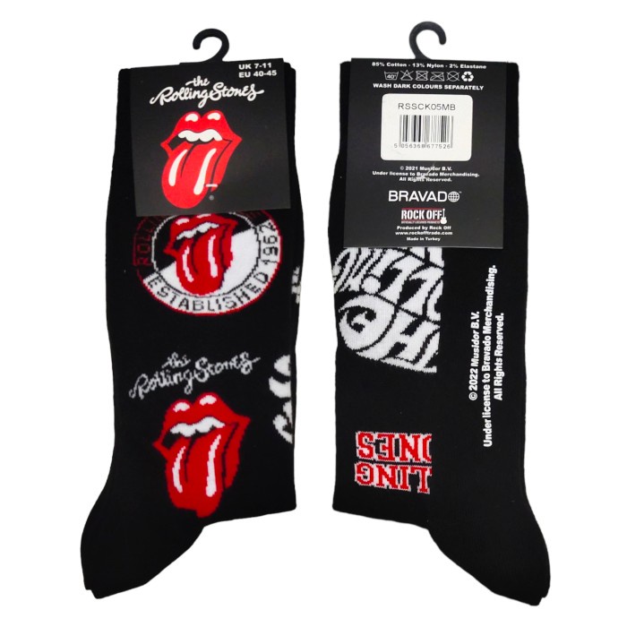 Kaos Kaki - Rolling Stones Est. 62 Sock - Kaos Kaki Rolling Stones