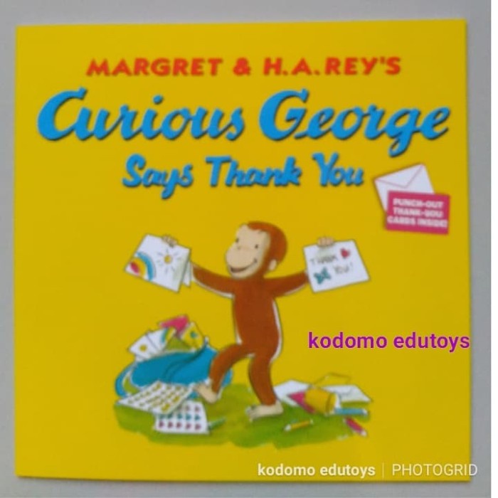 

Price!! Curious George Says Thank You by Margret & H.A.Rey's,Buku Impor Anak