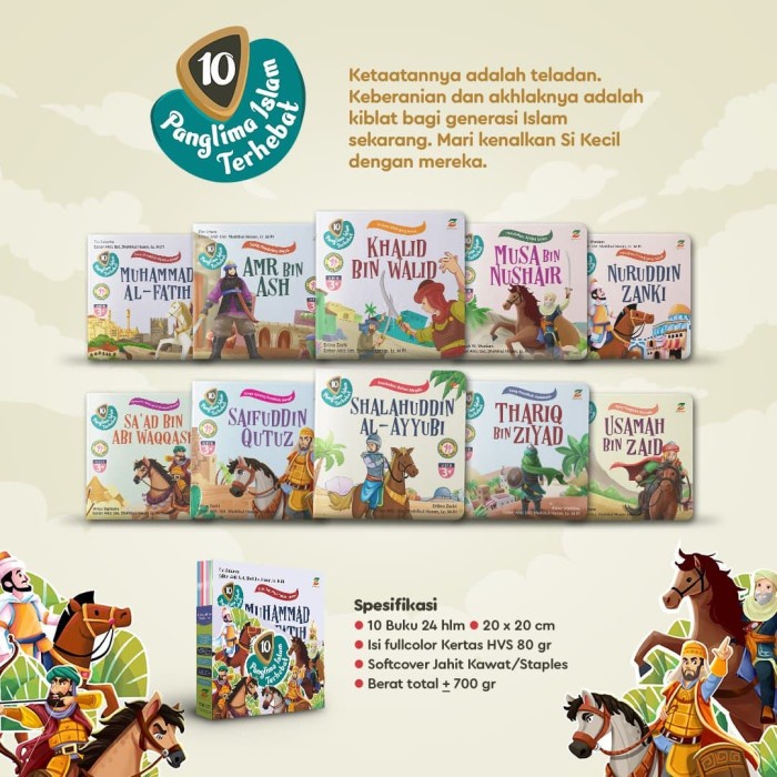 

Sale!! Buku Cerita Anak : 10 Panglima Terhebat 10 Buku