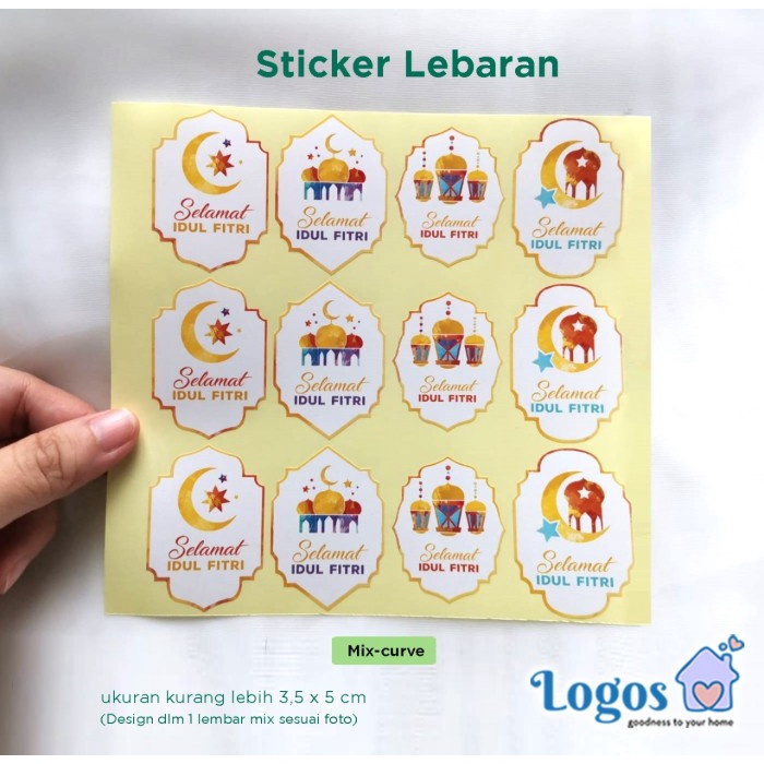 

TERLARIS Sticker Lebaran Mix stiker Ucapan Selamat Idul Fitri gift tag hampers