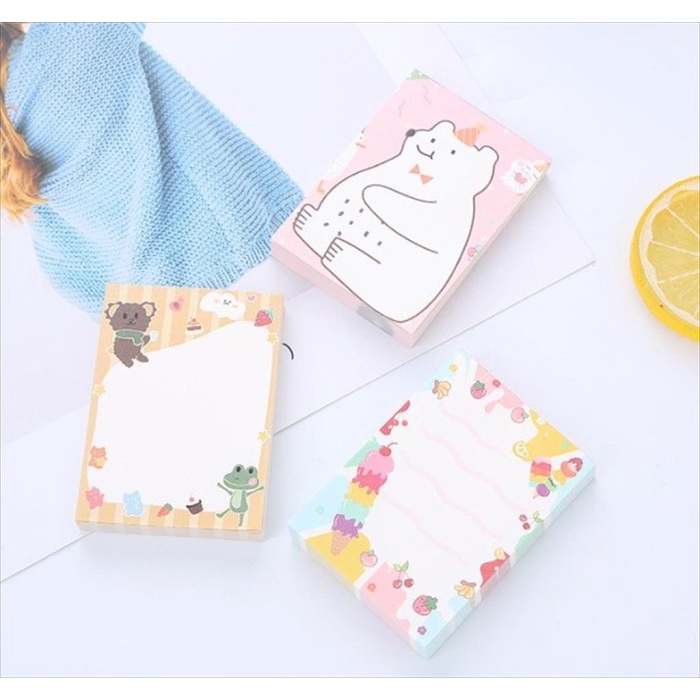 

TERLARIS Sticky Note Bear Memo Pad Bear Ukuran 7 x 5 cm