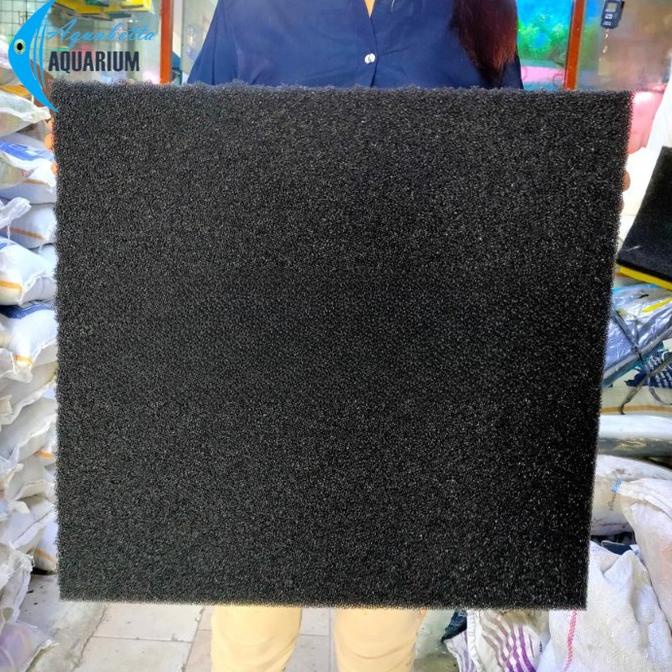 Biofoam Filter Aquarium Besar 50X50 Tebal 5Cm Sponge Busa Biofil Hitam