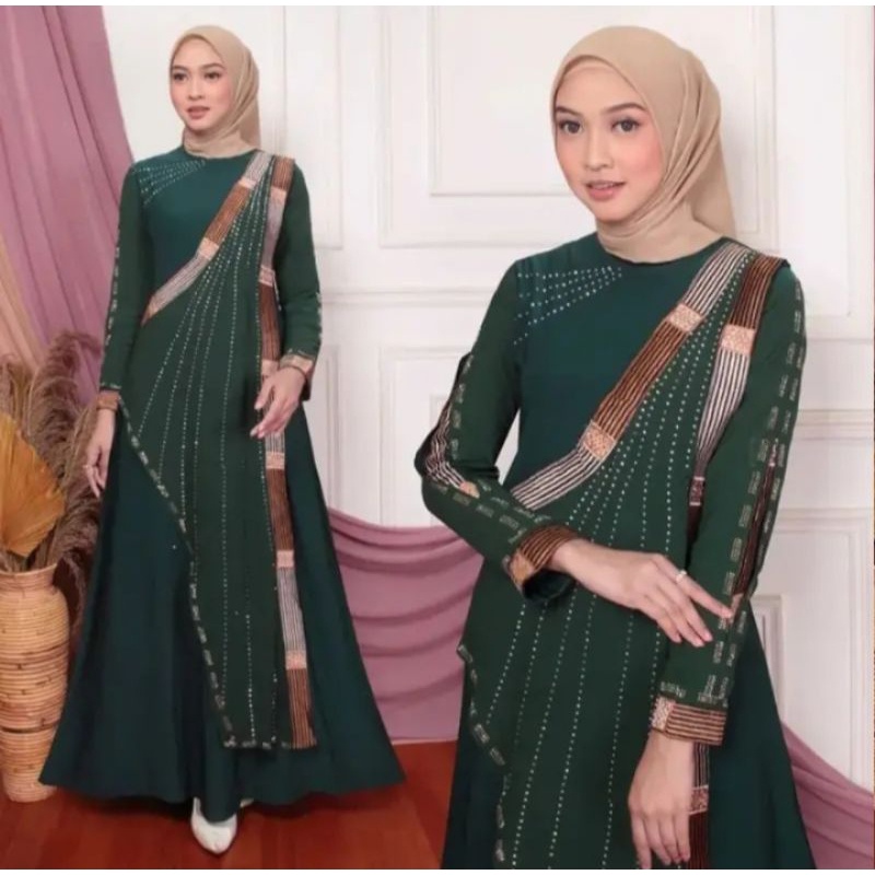 [SYAR'I TILL JANNAH] GAMIS ABAYA TURKEY MEWAH PREMIUM TERBARU (SARI INDIA)