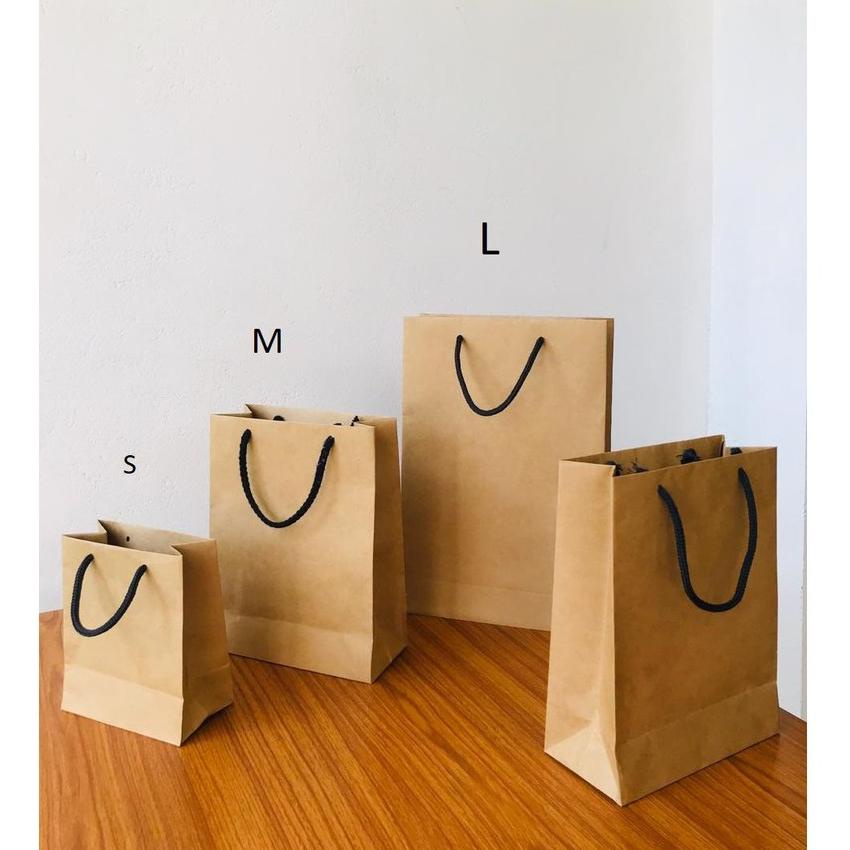 

Ready!!!(COD) Paper Bag Coklat All Size Brown Craft Papper Bag Kertas Souvenir Packaging Online Shop Olshop Murah