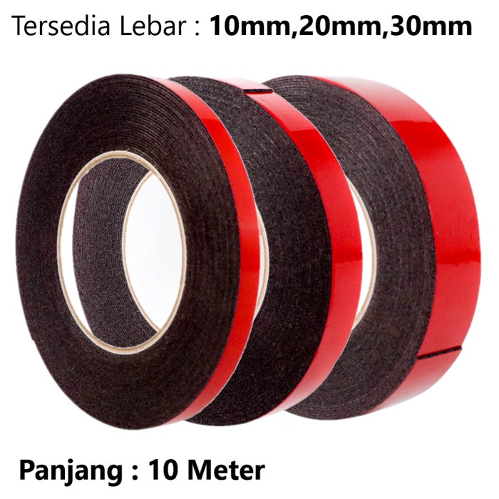 

TaffPACK Tape Lakban Double Tape Foam Serbaguna 10 Meter - Red