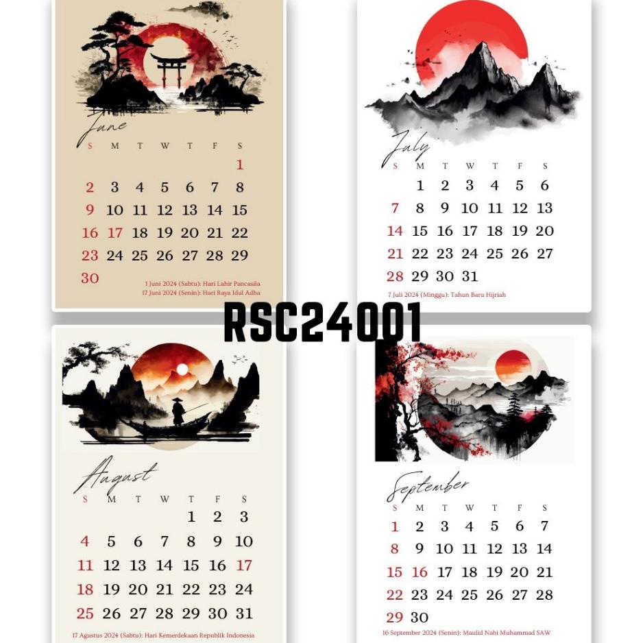 

Kalender Dinidng 2024 Aesthetic Sunrice Kalender Dinding Spiral 2024 Pemandangan Gunung Jepang
