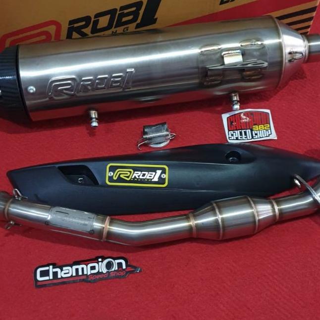 Knalpot Standar Racing Stainless Cup Cap V Rob1 Racing All New Nmax 2020 2021 2022 2023 Up