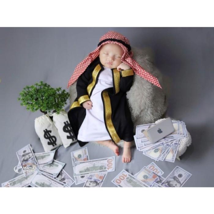 BISA COD - GAMIS ASYKAR JUBAH SURBAN GAMIS RAJA ARAB NEWBORN BAYI BARU LAHIR