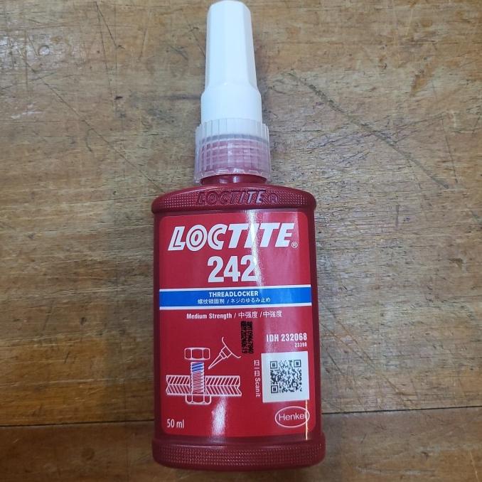 Loctite 242 Biru Medium Strength / Lem Baut / Threadlocker Blue 50 Ml Termurah