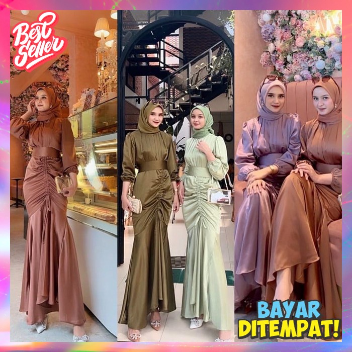 Dress Muslim Wanita Gamid Muslimah Gamia Syar I Gamiss Dreas Pakaian Games Cewek Ganis Fashion Wanit