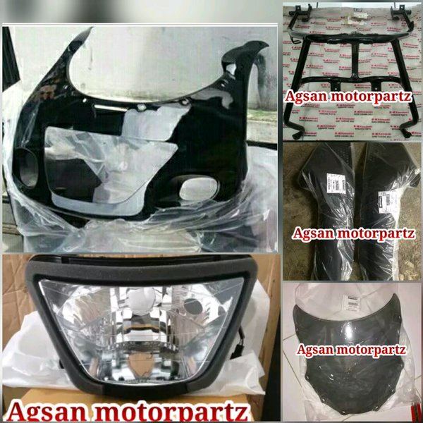 Fairing Full Set Atas Ninja Rr Old Hitam Original
