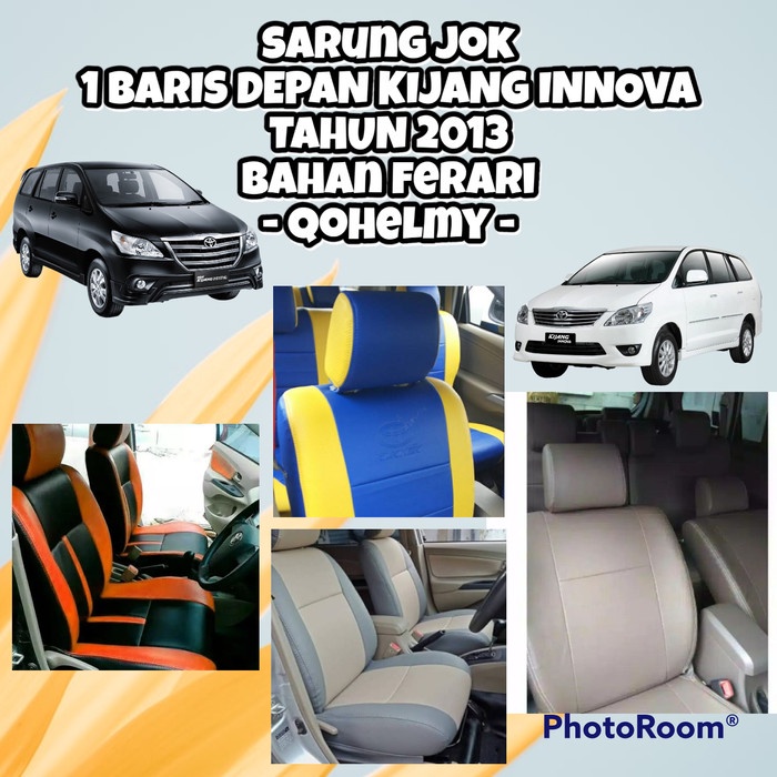 1 baris depan Sarung Jok Innova 2013 - Bahan Ferrari