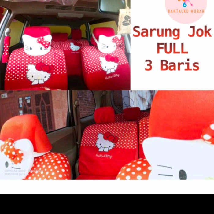 sarung jok mobil karakter 3 baris car set