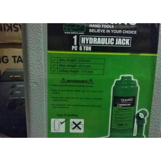 Dongkrak Botol Tekiro 6 Ton Hydraulic Ja Tekiro 6T Dongkrak Mobil