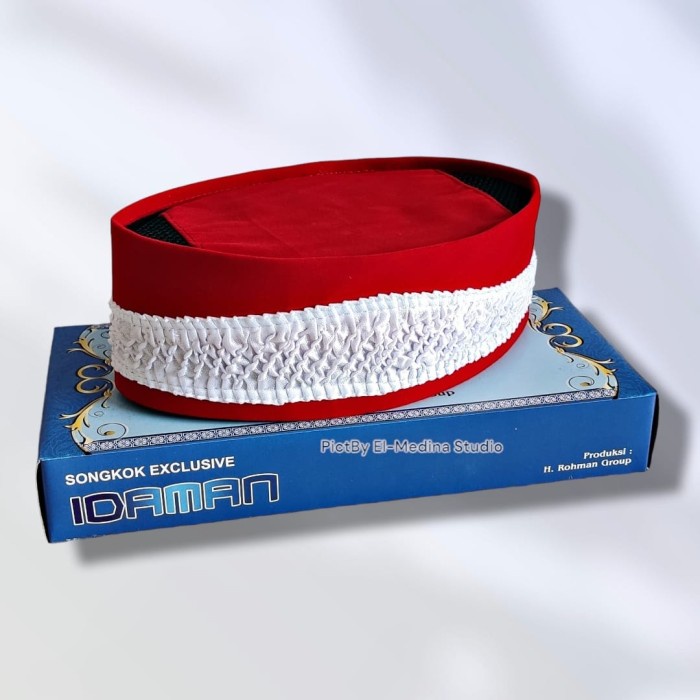 Peci Merah Putih Betawi Ac Kopiah Songkok Merah Betawi Ac Songko Betaw