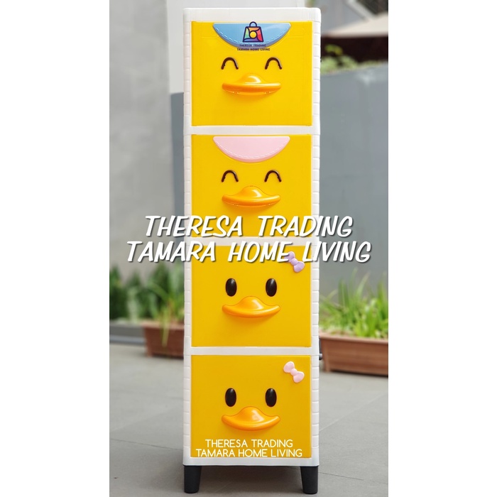 LEMARI PLASTIK KARAKTER CLUB ALFA DUCK CAD 4 SUSUN 4 NEW FANCY DESIGN
