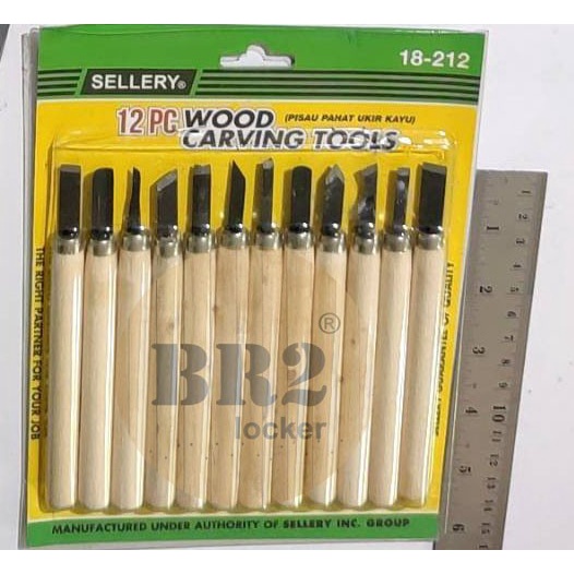 

Sellery Wood Carving Tools Set 12 Lino Cut Tools Cukil Kayu Pahat Ukir