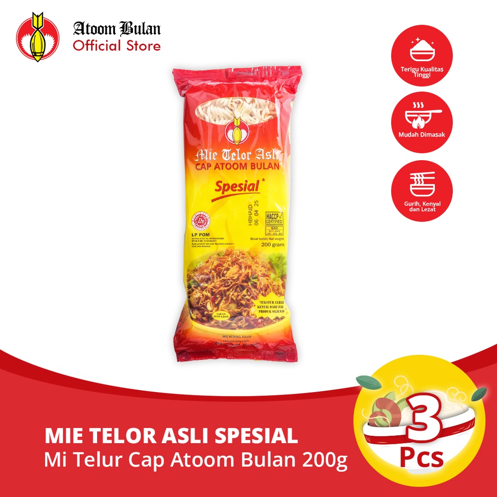 

Mie Telor Asli Cap Atoom Bulan Spesial (3 pcs)