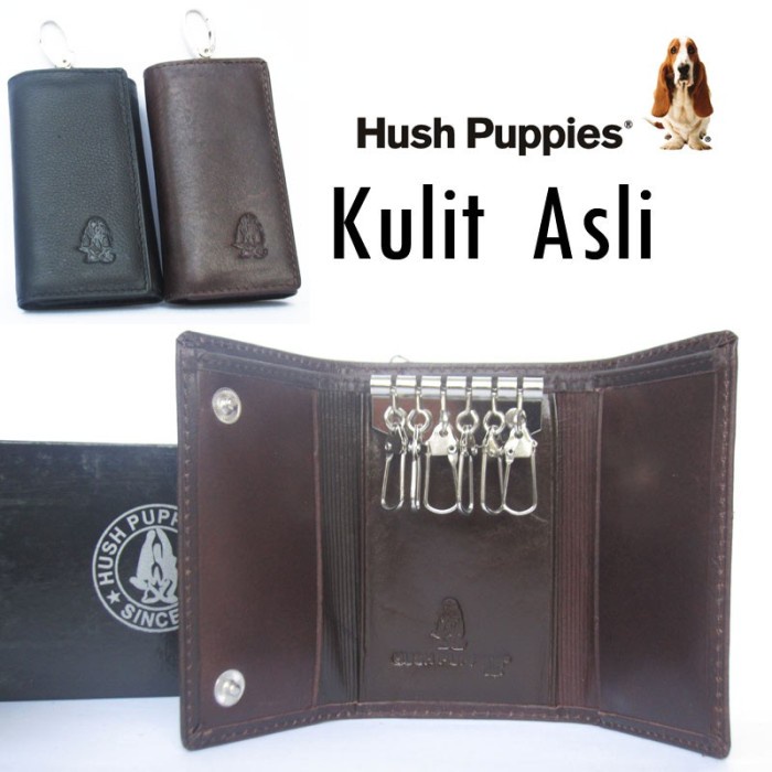 DOMPET STNK KUNCI MOTOR MOBIL GANTUNGAN KUNCI KULIT ASLI HUSH PUPPIES