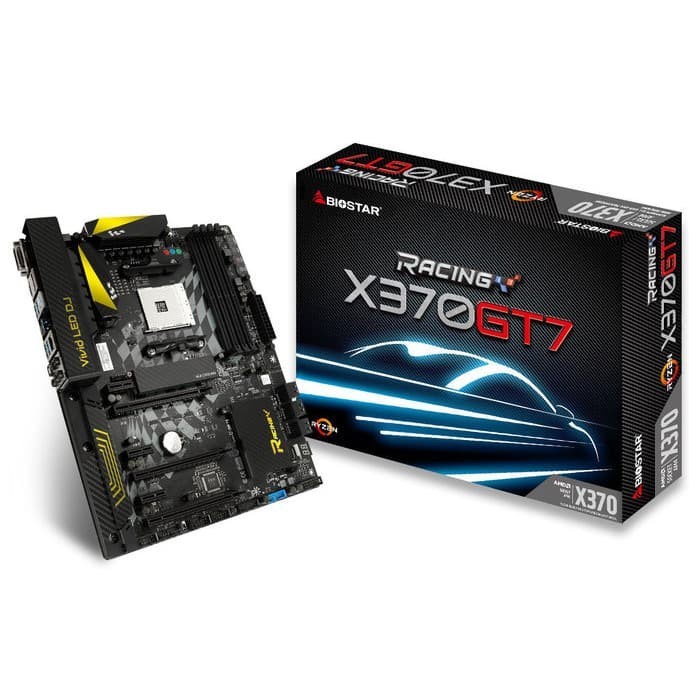 BIOSTAR RACING X370GT7 AM4, X370, DDR4 - MOBO X370 AM4 - Support 6 VGA