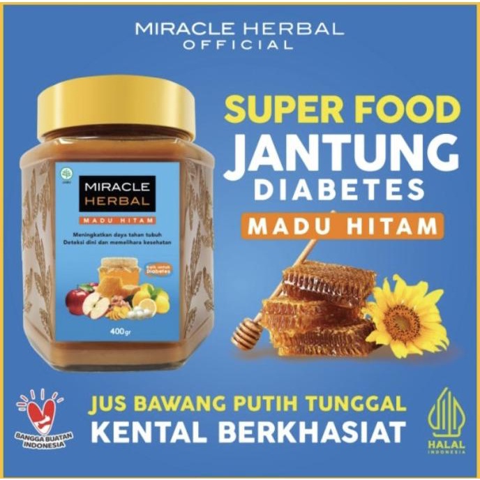 

Miracle Herbal Madu Hitam Murni Isi 400 ml By Power Mix
