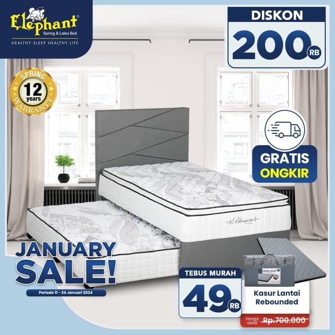 Kasur Springbed 2 In 1 Blossom Elephant